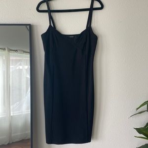 Black Bustier Style Mini Dress